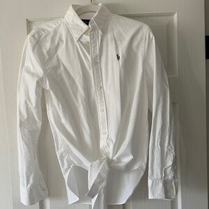 Polo Ralph Lauren Women’s Tie Front Oxford Button down shirt